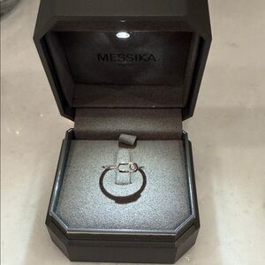 Messika Silver-Tone Diamond Ring with Open-Link Detail